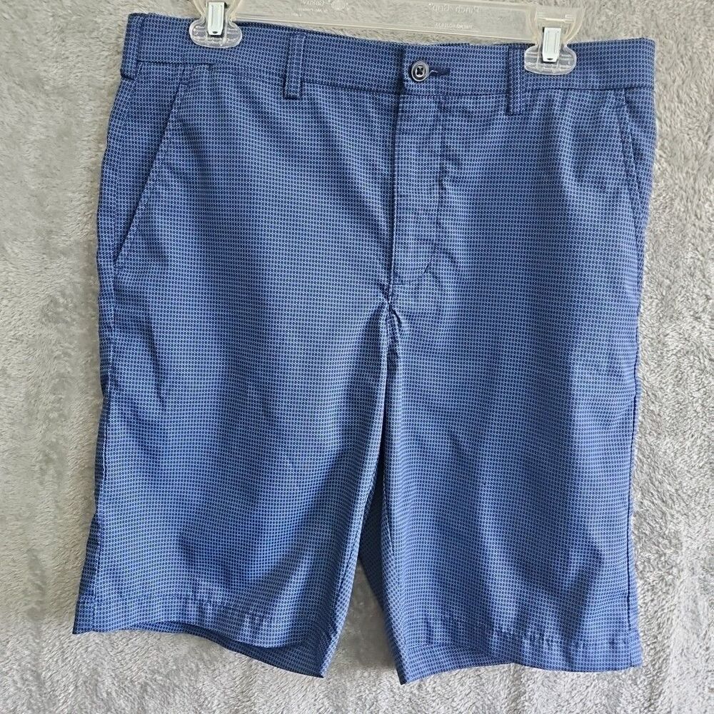 PGA Tour Mens 32 Blue Black shorts lightweight golf walking